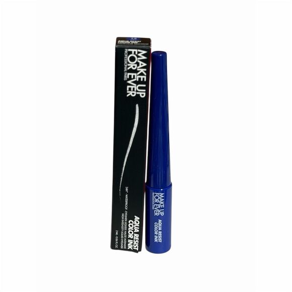 MAKE UP FOR EVER Aqua Resist Blue Liquid Eyeliner Waterproof Matte in COBALT - Picture 6 of 8